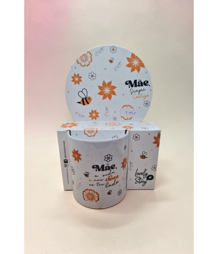 Caneca Floral da Mãe
