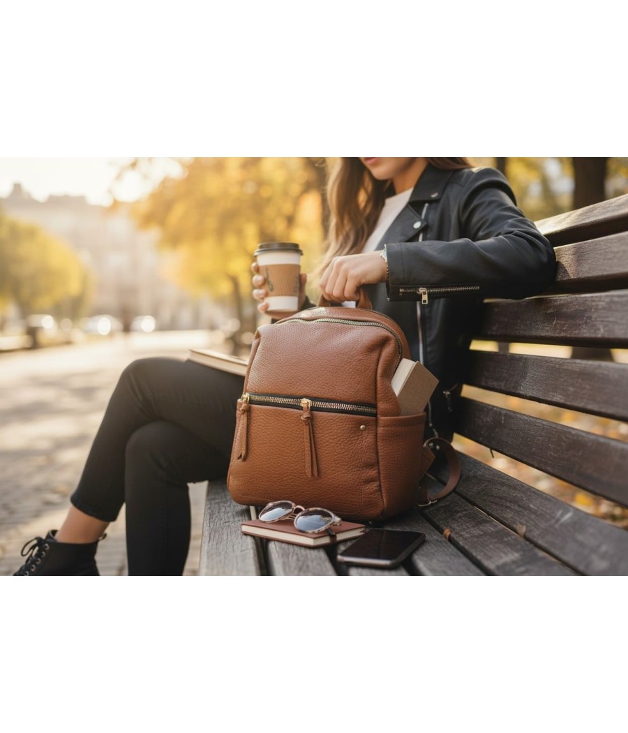 Essência Urbana – Mochila Castanha em Polipele